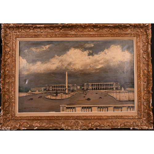 152 - Early 20th Century French School. Place de la Concorde, Paris, Oil on Canvas, Indistinctly Signed, 1... 