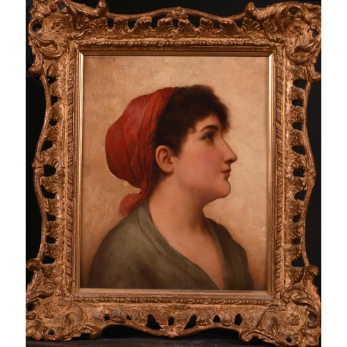 197 - Walter Blackman (1847-1928) American. A Young Gypsy Girl, Oil on Panel, Signed, 10.75” x 8.5” (27.3 ... 