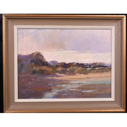 290 - Norman James Battershill (1922-    ) British. “Low Tide, Studland Beach”, Oil on Artist’s Board, Sig... 