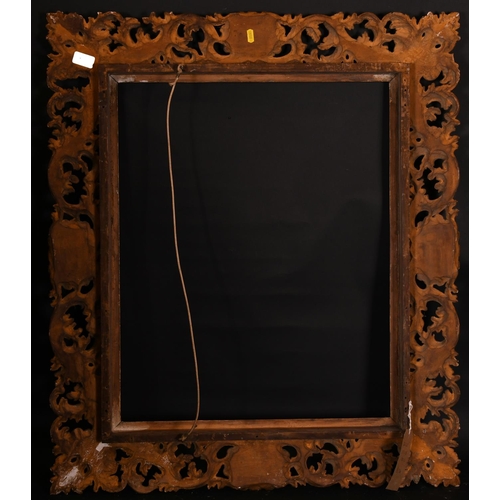 613 - 19th Century Italian School. A Carved Giltwood Florentine Frame, rebate 27” x 21.5” (68.5 x 54.7cm)