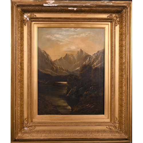 74 - Horace Belton (19th Century) British. A Mountainous River Landscape, Oil on Canvas, Signed and Dated... 