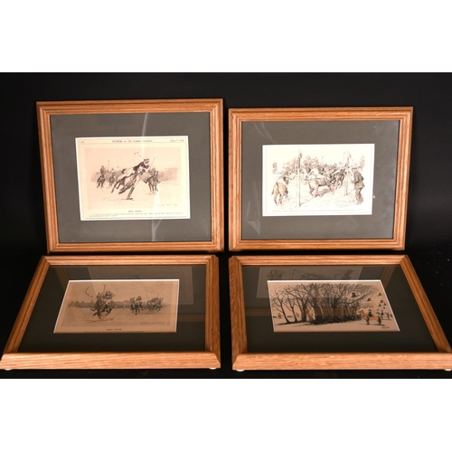 87 - George Denholm Armour (1864-1949) British. A Polo Match, Print, 5.5” x 7” (14 x 17.7cm), and eight o... 