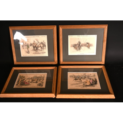 87 - George Denholm Armour (1864-1949) British. A Polo Match, Print, 5.5” x 7” (14 x 17.7cm), and eight o... 