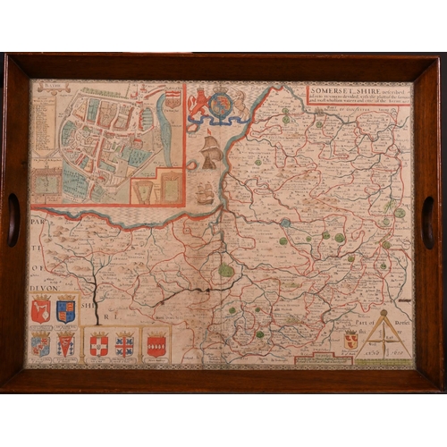 1 - John Speed (1552-1629) British. “Somerset Shire” Circa 1610, Map, 15” x 19.5” (38 x 49.5cm)