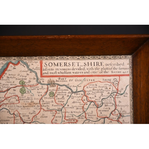 1 - John Speed (1552-1629) British. “Somerset Shire” Circa 1610, Map, 15” x 19.5” (38 x 49.5cm)