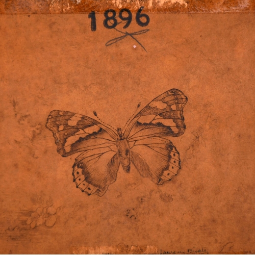 143 - Laurence Biddle (1888-1968) British. Study of a Butterfly, Pencil, Signed and Stamped 1896, Unframed... 