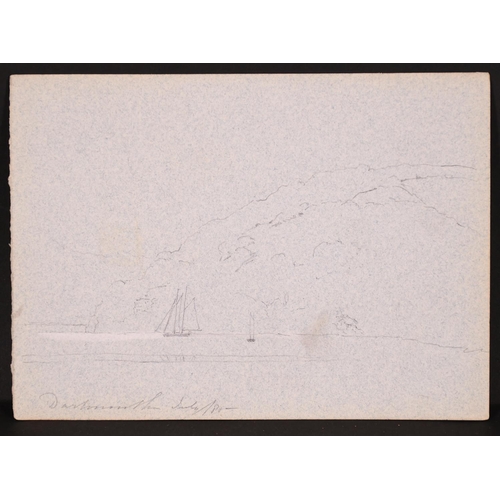 145 - Henry Alexander Bowler (1824-1903) British. “Dartmouth”, Pencil, contained in an Album, 4.5” x 7” (1... 