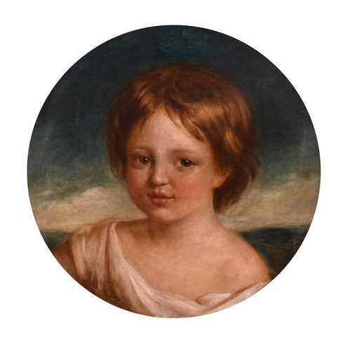 154 - William Gale (1823-1909) British. “James”, Bust Portrait of a Young Boy, Oil on Paper, Signed, and I... 