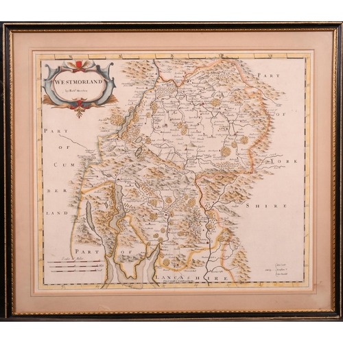 2 - Robert Morden (1650-1703) British. “Westmorland”, Map, 14.25” x 16.5” (36.3 x 42cm)