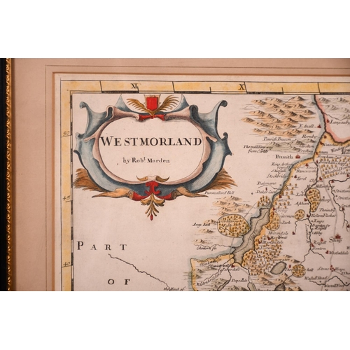 2 - Robert Morden (1650-1703) British. “Westmorland”, Map, 14.25” x 16.5” (36.3 x 42cm)