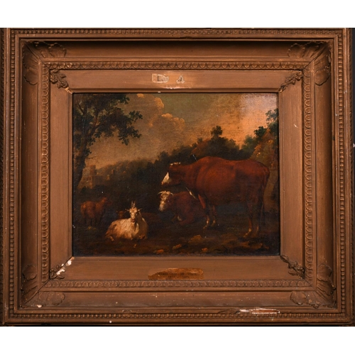 56 - Attributed to Adriaen van de Velde (1636-1672) Dutch. Cattle in a Landscape, Oil on Canvas, 10” x 12... 