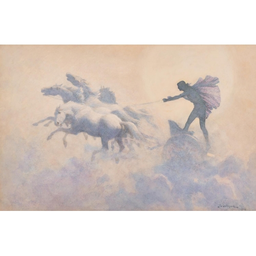 80 - John Charles Dollman (1851-1934) British. “Chariot of the Sun”, Watercolour, Signed and Dated 1909, ... 