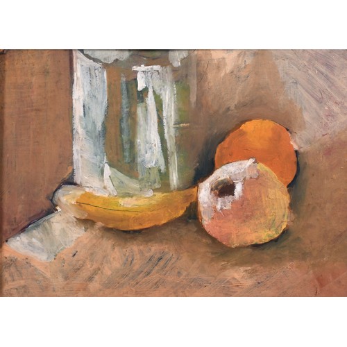 275 - Circle of Theodore Major (1908-1999) British. Still Life of Fruit on a Table, Gouache, 10” x 14” (25... 