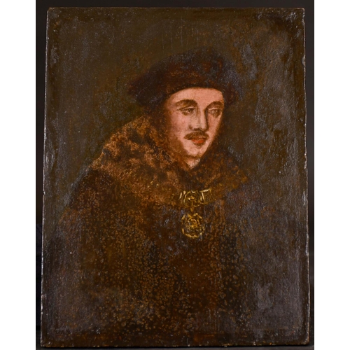 111 - Manner of Hans Holbein (1497-1543) German. A Portrait of Thomas More, Oil on Panel, Unframed, 8” x 6... 