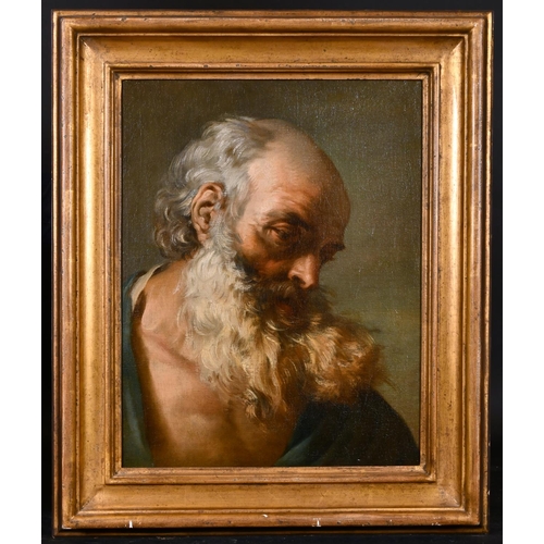 112 - Circle of Simone Cantarini (1612-1658) Italian. A Head Study of a Bearded Scribe, Oil on Canvas, 18”... 