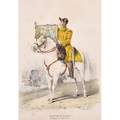 130 - 20th Century English School. “Royal Horse Guards”, Print, Inscribed, 11.75” x 8.5” (29.8 x 21cm) and... 