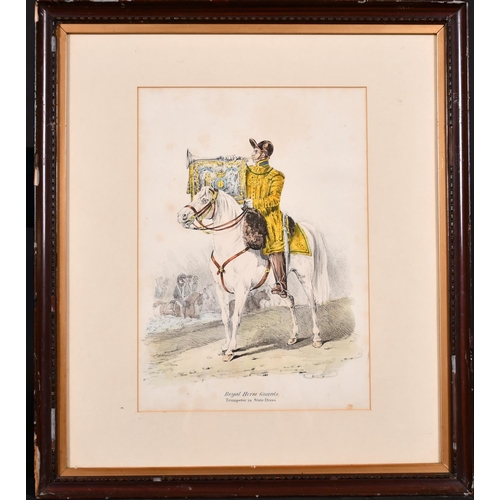 130 - 20th Century English School. “Royal Horse Guards”, Print, Inscribed, 11.75” x 8.5” (29.8 x 21cm) and... 