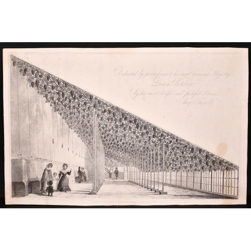 131 - 19th Century English School. “Hampton Court Palace”, Aquatint, Unframed, overall 8.25” x 10.5” (21 x... 