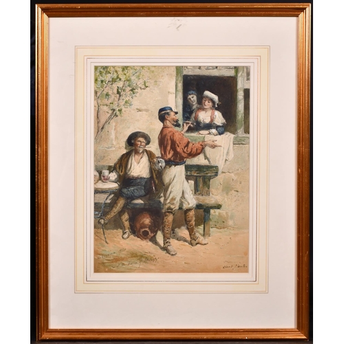 136 - George Clark Stanton (1832-1894) British. “Some of the Heroes of Milazzo”, Watercolour Signed and In... 