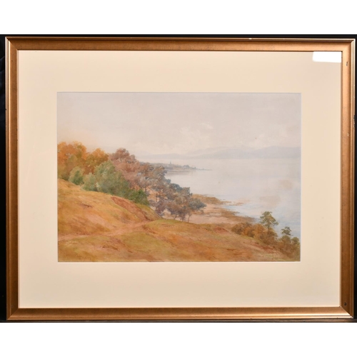 141 - Percy Dixon (1862-1924) British. A River Landscape, Watercolour, Signed, 13.5” x 20.25” (34.3 x 51.5... 