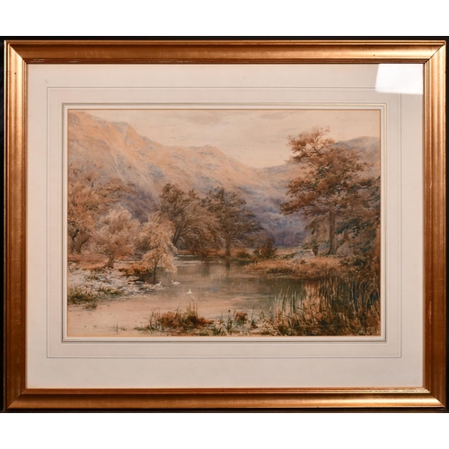 151 - Edward Tucker (1830-1909) British. A Tranquil River Landscape, Watercolour, Signed, 13.75” x 19.5” (... 