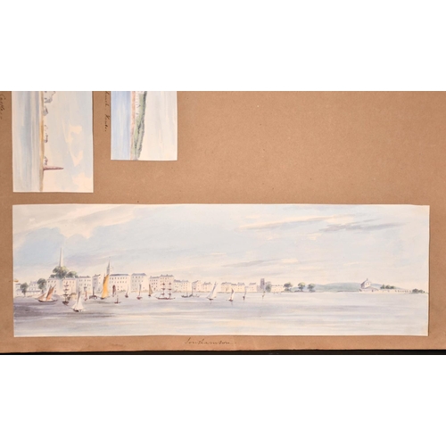 155 - 19th Century English School. “Southampton”, Watercolour, Inscribed on Mount, Unframed, 4” x 12.5” (1... 