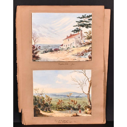 155 - 19th Century English School. “Southampton”, Watercolour, Inscribed on Mount, Unframed, 4” x 12.5” (1... 