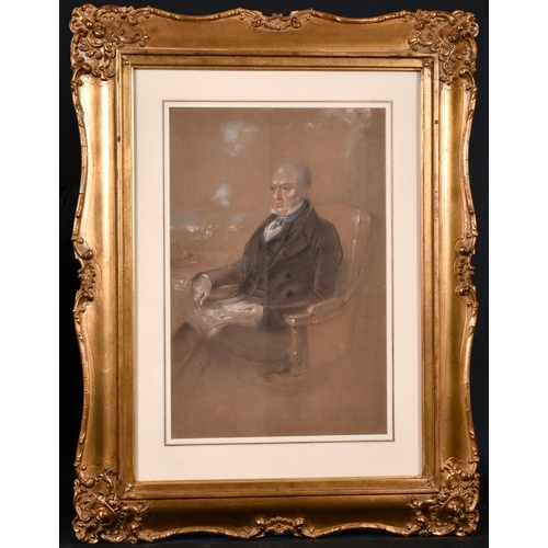 160 - John Hayter (1800-c.1891) British. A Portrait of a Seated Gentleman, Pastel, Signed, Inscribed and D... 