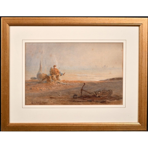 179 - Henry George Hine (1811-1895) British. “Old Mariner”, ‘an Eastbourne Character’, Watercolour, Signed... 