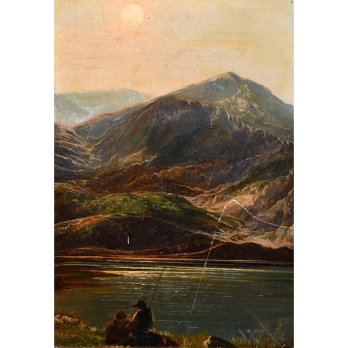 186 - Circle of Edward Charles Williams (1807-1881) British. A Mountainous River Landscape with Figures Fi... 