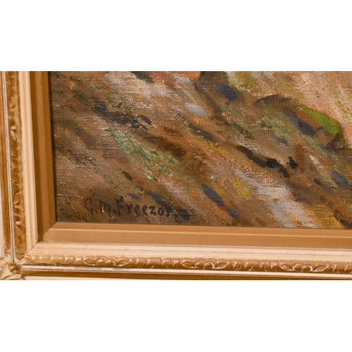 192 - G… M… Freezor (20th Century) British. A Highland River Landscape, Oil on Canvas, Signed, 27” x 33” (... 