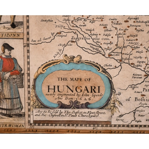 2 - John Speed (1552-1629) British. “The Mape of Hungari”, Map, 15.25” x 20” (38.7 x 50.8cm)