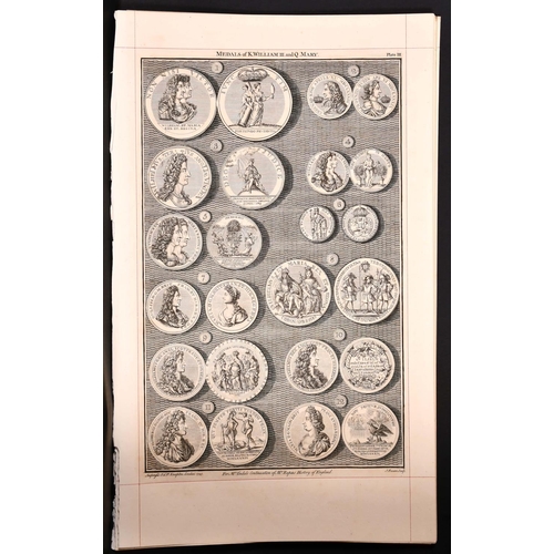 23 - John and Paul Knapton (act. 1735-1789) British. “Medals of K. William III and Q. Mary”, Engraved by ... 