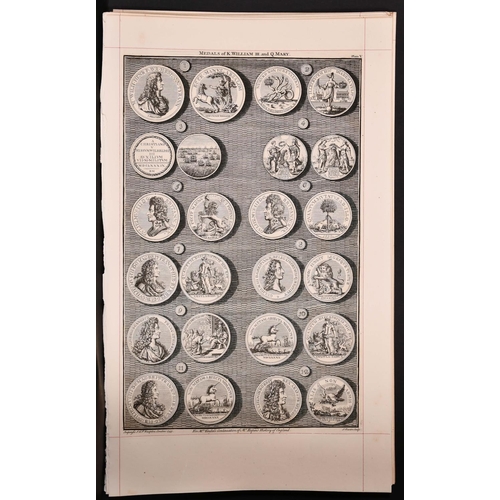 23 - John and Paul Knapton (act. 1735-1789) British. “Medals of K. William III and Q. Mary”, Engraved by ... 