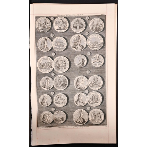 23 - John and Paul Knapton (act. 1735-1789) British. “Medals of K. William III and Q. Mary”, Engraved by ... 