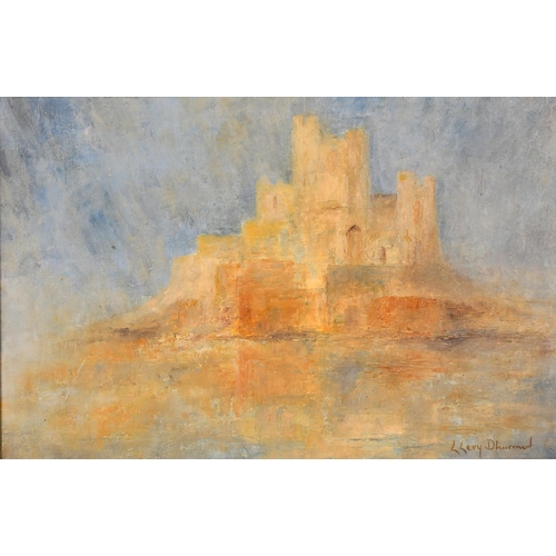 278 - Manner of Lucien Levy-Dhurmer (1865-1953) French. A Middle Eastern Castle, Oil on Board, bears a Sig... 