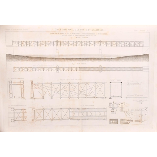 306 - 19th Century French School. “Ecole Imperiale des Ponts et Chaussees” ‘Le Pont Sur le Chemin de Balti... 