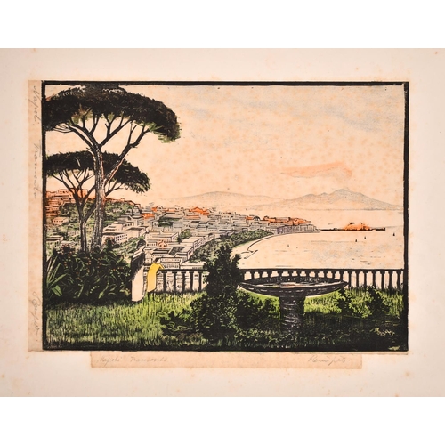 307 - 20th Century Italian School. “Porta Capuana, Napoli”, woodcut, Indistinctly Signed and Inscribed, Un... 