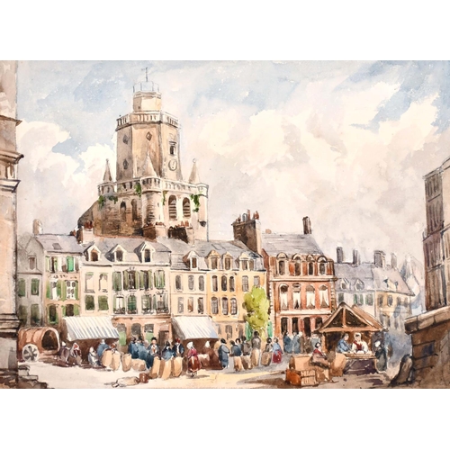 308 - 19th Century French School. “La Haute Ville Bologne”, Watercolour, Inscribed, Unframed, 6.5” x 9” (1... 