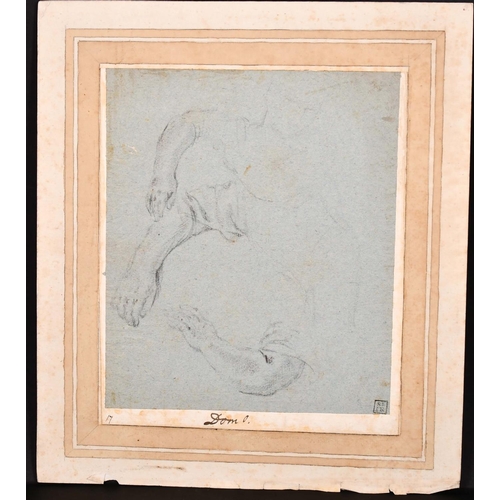 31 - 18th Century European School. A Study of Arms, Chalk, Unframed, 9” x 7.5” (22.8 x 19cm) and another ... 