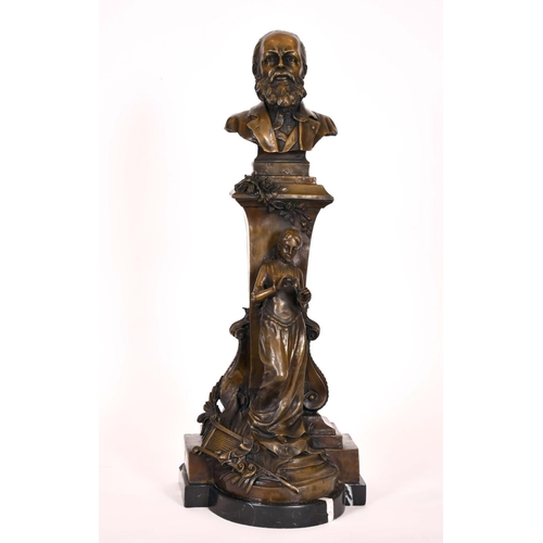 313 - Pierre Marie Francois Oge (1849-1913) French. “Souvenir a Gounod”, a bust of Charles-Francois Gounod... 