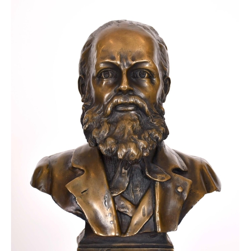 313 - Pierre Marie Francois Oge (1849-1913) French. “Souvenir a Gounod”, a bust of Charles-Francois Gounod... 