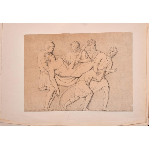 36 - 19th Century English School. Classical Female Figures from the Arts, Pencil, Unframed, 9.75” x 14.75... 