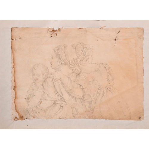 40 - 19th Century English School. Roman Soldiers Arresting a Man, Ink and Wash, Unframed, 9.25” x 13.5” (... 