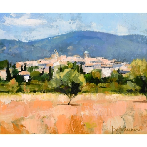 500 - Jack Morrocco (1953-    ) British. A Provencal Landscape, Oil on Canvas, Signed, 10” x 12” (25.4 x 3... 