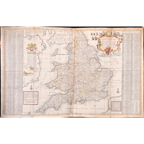 6 - Herman Moll (1654-1732) British. “The South Part of Great Britain called England and Wales”, Map, Un... 