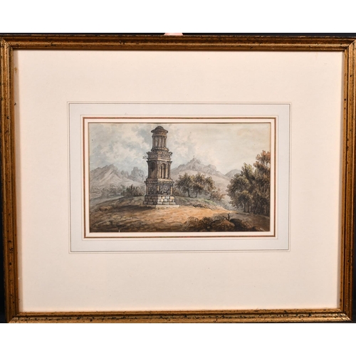 67 - 18th Century French School. ‘Ruins at Roman Monument at Mt Remy, Provence, 1782’, Watercolour, Inscr... 