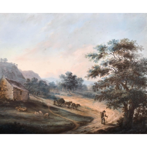 69 - Anthony Rumont de la Houlyere (1741-1800) French. An Extensive Landscape with Figures in the foregro... 