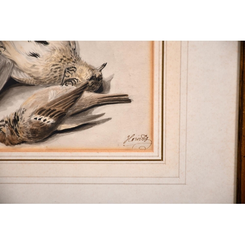 82 - Samuel Howitt (c.1765-1822) British. Study of Dead Birds, Watercolour, Signed, 6” x 8” (15.2 x 20.2c... 