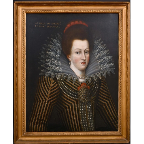 90 - After Charles Martin (1562-1646) French. A Half Length Portrait of “Maria de Medes France Regina” Ma... 